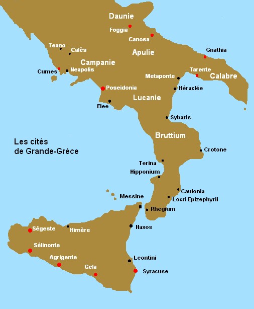 Archaeological sites of Magna Graecia: an interactive map